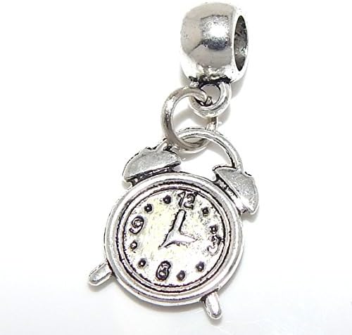 Jewelry Monster Dangling "Alarm Clock" Charm Bead for Snake Chain Charm Bracelet 25666