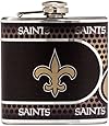 NFL Stainless Steel Hip Flask with Metallic Graphics, 6-Ounce, Silver