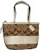 Women's Coach Purse Handbag 13548 Signature Stripe Tote