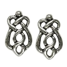 Goddess Knot Celtic - Stud Earrings Sterling Silver by 