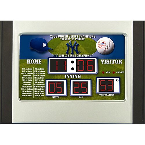 MLB New York Yankees Scoreboard Desk Clock