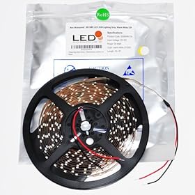  5 Meter Reel Warm White 3100k Flexible LED Ribbon 300 Leds 16 Ft by LEDwholesalers, 2026ww-31k