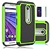 Moto G (3rd Gen.) Case, Moto G3 Case,EC™ Hybrid Armor Heavy Duty Dual Layer Shockproof Case Cover for Motorola G 3rd Generation (2015) (Green)
