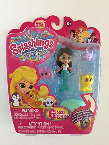 Splashlings 6 Pack ~ Mermaid &amp; Friends ~ Wave 1 ~ Style 4