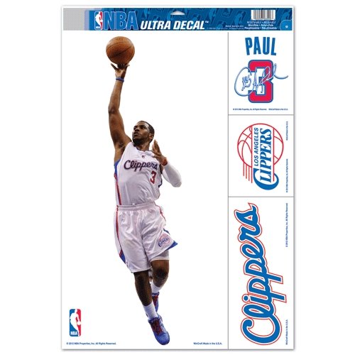 Los Angeles Clippers Chris Paul Official 11"x17" Car Window Cling Decal