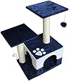 America Phoenix 30-inch Newest Cat Tree Condo Furniture Scratch Post Perch Post Pet House Perch Activity Trees, Dark Blue