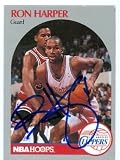 Ron Harper Autographed/Hand Signed Basketball Card (Los Angeles Clippers) 1990 Hoops #146