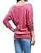 Allegra K Ladies Buttons Decor Front Batwing Top