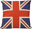 Luxbon British Vintage Style Union Jack Flag Throw Pillow Case, Pillowcase