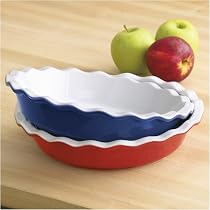 Emile Henry 9-Inch Pie Dish, Cerise Red