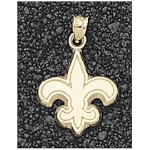 LogoArt New Orleans Saints 5/8 Inch X 5/8 Inch 10K Gold Team Logo Pendant