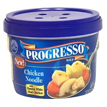 Progresso Soup, Chicken Noodle Soup, 15.25-Ounce Microwavable Bowls (Pack of 6)