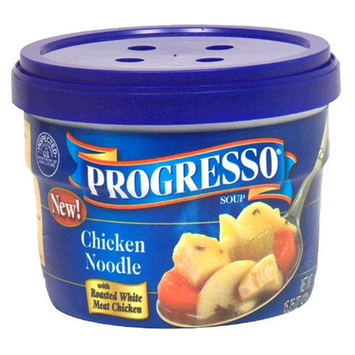 Progresso Soup, Chicken Noodle Soup, 15.25 oz Microwavable Bowls (Pack of 6)