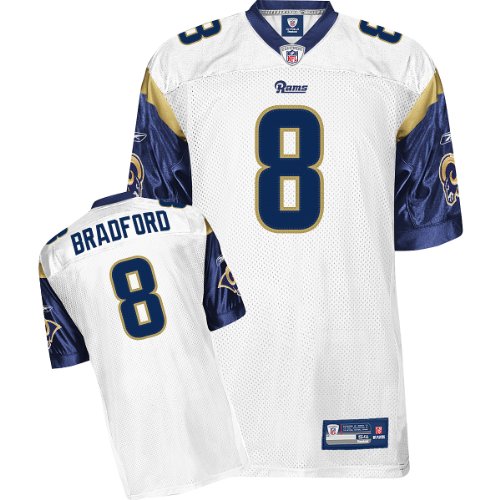Reebok St. Louis Rams Sam Bradford Authentic White Jersey Size 48