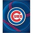 Chicago Cubs Light Weight Fleece MLB Blanket (Flashball Series) (50x60")"