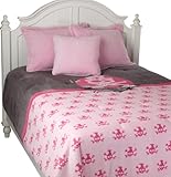 Cozy Fresh Fun Pretty Skulls Comforter Mini Set, Pink, Full/Queen