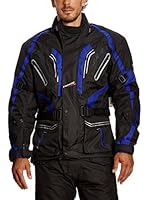Roleff Racewear Chaqueta de Moto Motorrad (Negro / Azul)