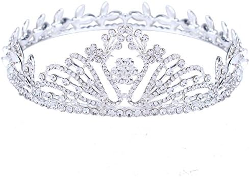 FUMUD 2.16" High Pageant Rhinestone Crystal Beauty Contest Bridal Wedding Full Tiara Crown