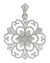14k White Gold Artisan Lace Charm