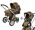 Safety 1st 19802940 - Roadmaster Set-Travelsystem, 2 in 1 Kombikinderwagen inklusiv Kinderwagen- und Sportwagenaufsatz, braun