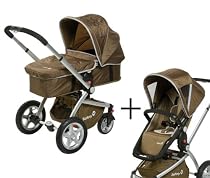 Safety 1st 19802940 - Roadmaster Set-Travelsystem, 2 in 1 Kombikinderwagen inklusiv Kinderwagen- und Sportwagenaufsatz, braun