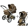Safety 1st 19802940 - Roadmaster Set-Travelsystem, 2 in 1 Kombikinderwagen inklusiv Kinderwagen- und Sportwagenaufsatz, braun
