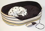 WILMA peppiges Hundebett Gr.L 80 x 60cm SCHWARZ #5274L