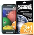 Moto E 1st Gen Screen Protector - Invisible Defender [3+1 Free/MAX HD CLARITY][Lifetime Warranty] Perfect Touch Precision High Definition (HD) Clarity Film (4-Pack) for Motorola Moto E 1st Generation, 2014