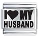 I Heart My Husband Italian Charms Bracelet Link