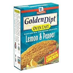 McCormick Golden Dipt Oven Easy Coating Mix for Baked Seafood, Lemon & Pepper, 4.5-Ounce Unit (Pack of 12)