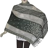 IMAGE OF DakshCraft Wool Stole Paisley Print Handmade Accessory