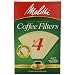 Melitta Cone Coffee Filters, Natural Brown, No. 4, 40-Count Filters (Pack of 12)