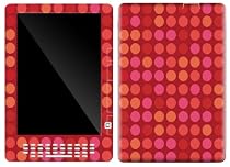 Red Polka Dots Design Protective Gel Skin for Amazon Kindle DX