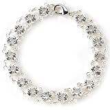 Crystal Cravings Silver Tone Big Bling Link Bracelet
