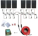 ECO-WORTHY 単結晶 ソーラーパネルキット 1000w 40A 液晶表示画面チャージコントローラー 付属