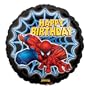 Spiderman Happy Birthday 18" Mylar Balloon Crawling Out of Web