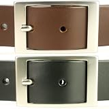 Mens Quality Leather Belt Made in UK, 38-42, Brown - 1 3/8