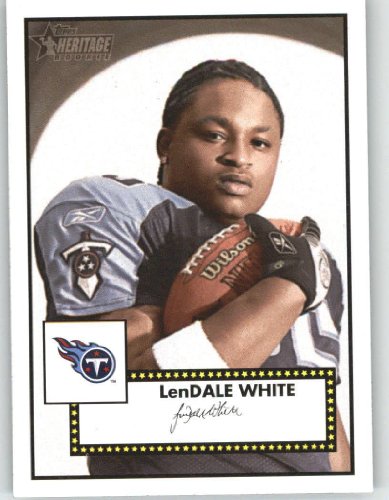 2006 Topps Heritage Black Back #66 LenDale White Tennessee Titans (RC - Rookie Card - Variation)(Football Cards)