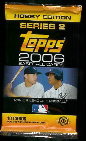 Buy 2006 Topps Baseball Cards Series 2 Unopened Hobby Pack (10 cards pack, randomly inserted... by Topps