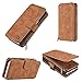 Galaxy S7 Edge Wallet Case,AKHVRS Handmade Genuine Cowhide Leather Wallet Cover Case - Classic Matte Leather Wallet Type Case with Zipper Wallet Case for Samsung Galaxy S7 Edge (Brown)