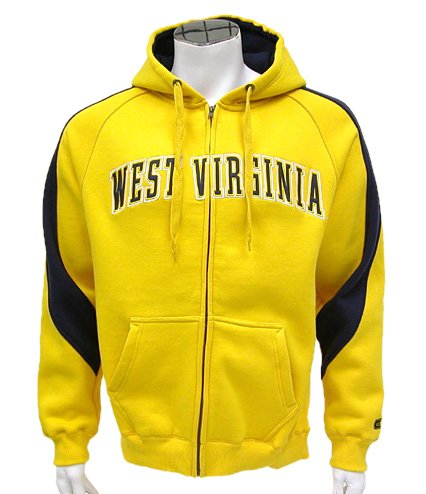 Buy West Virginia Mountaineers Mens Varsity Full Zip Fleece Hoodie by Colosseum Athletics