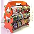 Bangleempoirum! Indian Bangle Stand Bracelet Display Rack Holder, Orange.