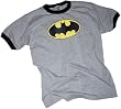 Batman Classic Distressed Logo Adult Ringer T-Shirt