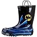 Western Chief Kids Waterproof D.C. Comics Character Rain Boots with Easy on Handles, Batman, 9 M US Toddler