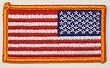 Velcro Reversed American Flag Rank insignia Embroidered Patch