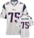 Vince Wilfork Jersey: Reebok White Replica #75 New England Patriots Jersey - Medium