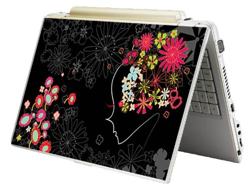 Bundle Monster MINI NETBOOK Laptop Notebook Skin Sticker Cover Art Decal - 7 8 9 10 - Fit HP Dell Asus Acer Eee Compaq MSI - Sunflower Lady