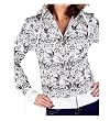 Skulls and Birds - Light Weight White Hoodie Size M