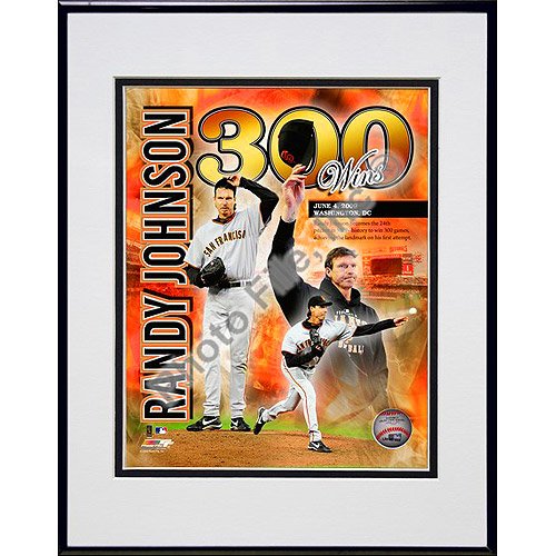 Photofile San Francisco Giants Randy Johnson - 300th Win Port. Plus (2009) - Matted 8x10 Photo in Aluminum Frame