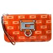 Women's Naomi Orange Logo Print Clutch by Guess